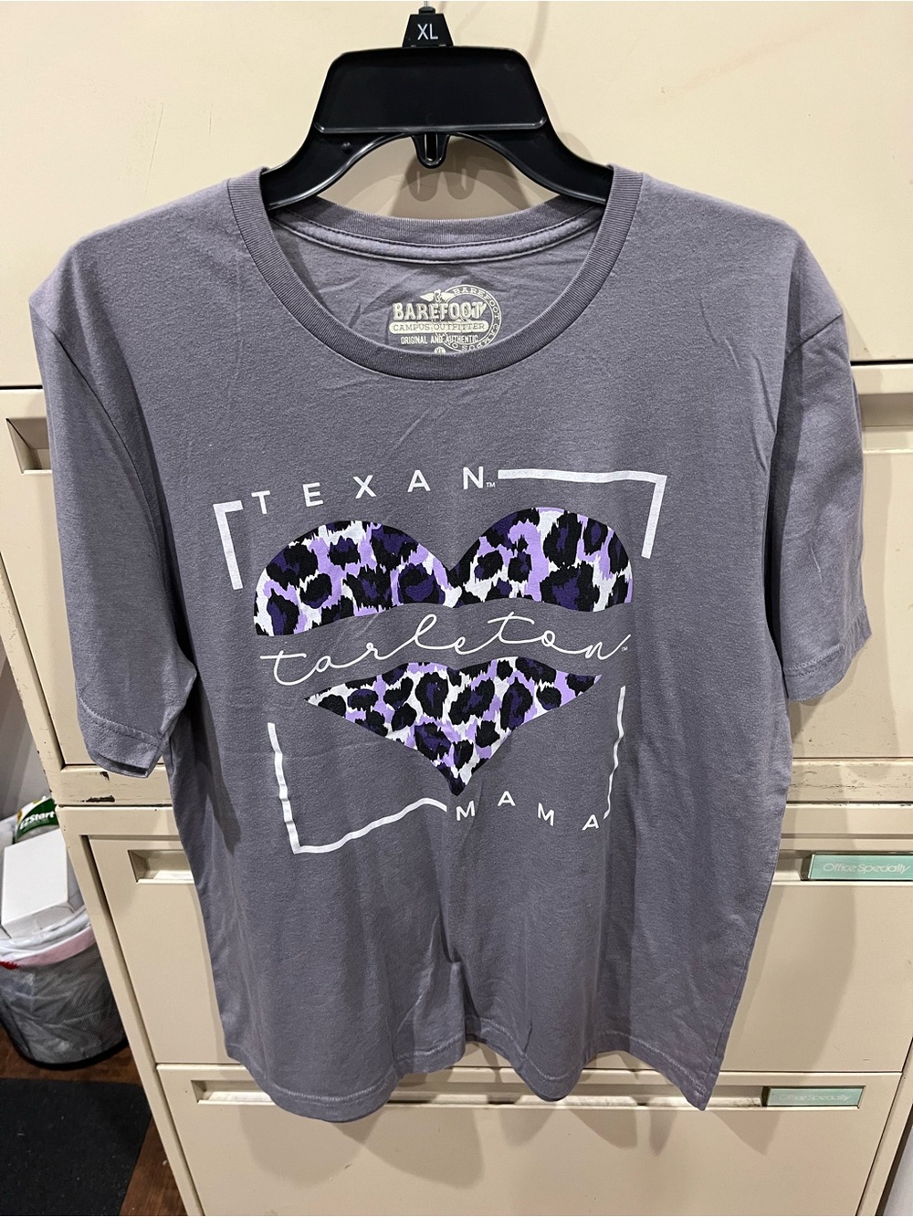 Tarleton State Texan Mama' Leopard Heart Tee